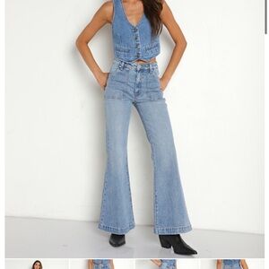 ROLLAS EAST COAST FLARE  Blue Denim Flare Jeans